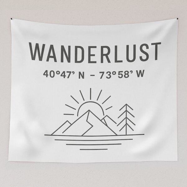 Item preview, Custom Coordinates Wanderlust Tee designed and sold by TONSNAP.