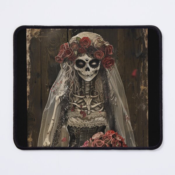 Item preview, Bride of the Bloom – Macabre Gothic Bride with Crimson Roses designed and sold by ArgentoArt.