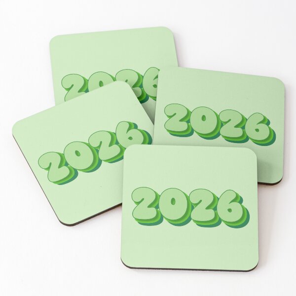 Item preview, 2026 Year - Twenty Twenty Six - Pale Green - Mint Green - Matcha Green - Kelly Green - Dark Green - Typography - New Year 2026 designed and sold by TheIconShop.