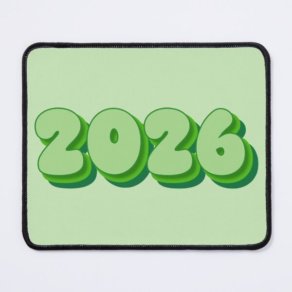 Item preview, 2026 Year - Twenty Twenty Six - Pale Green - Mint Green - Matcha Green - Kelly Green - Dark Green - Typography - New Year 2026 designed and sold by TheIconShop.