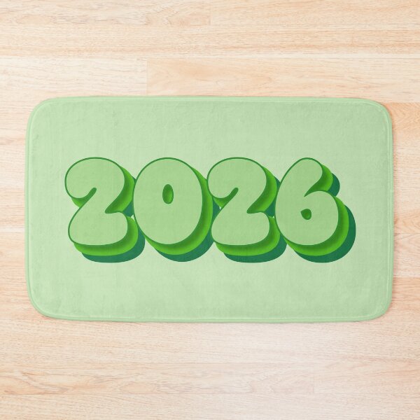 Item preview, 2026 Year - Twenty Twenty Six - Pale Green - Mint Green - Matcha Green - Kelly Green - Dark Green - Typography - New Year 2026 designed and sold by TheIconShop.
