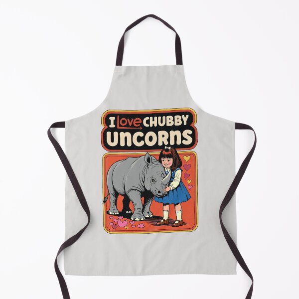 Item preview, I Love Chubby Unicorns - Funny Rhino & Unicorn designed and sold by Vintagenaut Co..