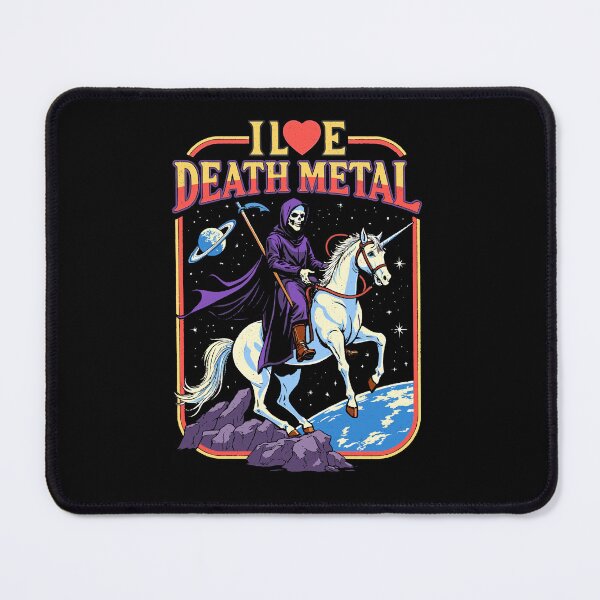 Item preview, I Love Death Metal - Grim Reaper & Unicorn designed and sold by Vintagenaut Co..