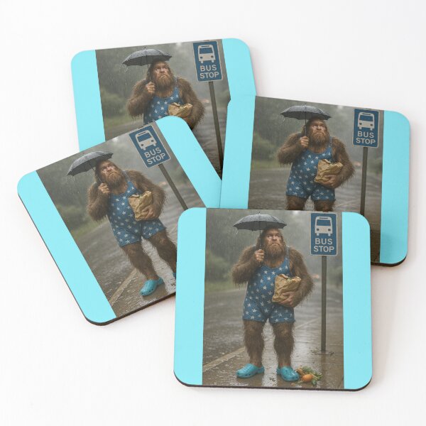 Item preview, Bigfoot Waiting for the Bus in the Rain designed and sold by Tridentulus.