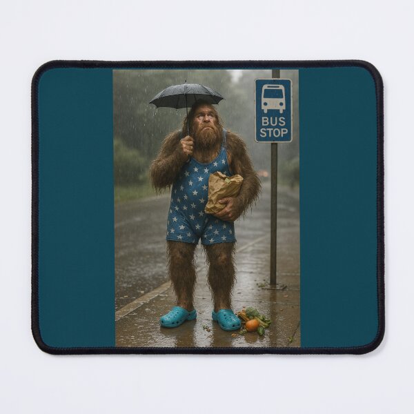 Item preview, Bigfoot Waiting for the Bus in the Rain designed and sold by Tridentulus.