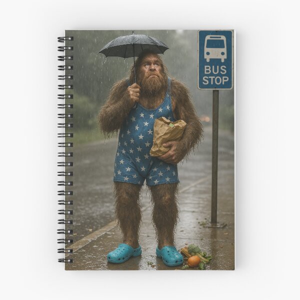 Item preview, Bigfoot Waiting for the Bus in the Rain designed and sold by Tridentulus.
