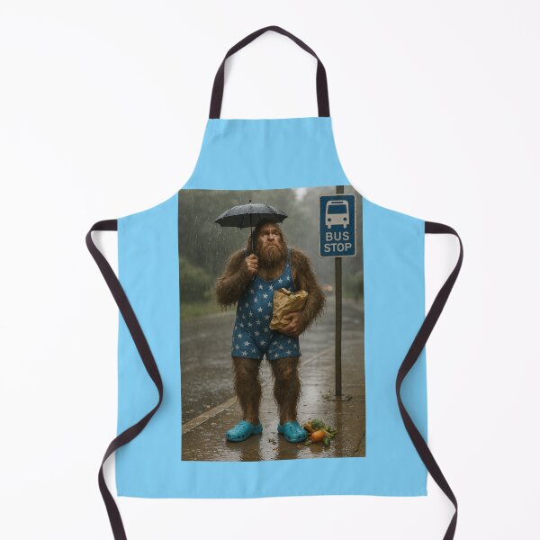Item preview, Bigfoot Waiting for the Bus in the Rain designed and sold by Tridentulus.