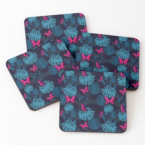 Item preview, Swiss Cheese plant and Pink Butterfly Pattern designed and sold by GeeThang.