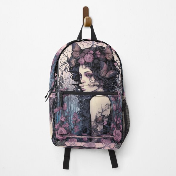 Item preview, Butterfly Goth Girl | Pastel Goth Print designed and sold by Radiant-Art.