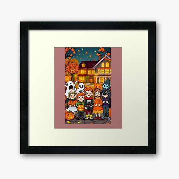 Item preview, Enfants Halloween & lampe citrouille. Lampe Halloween pour enfants et citrouille designed and sold by Drawingshirts.