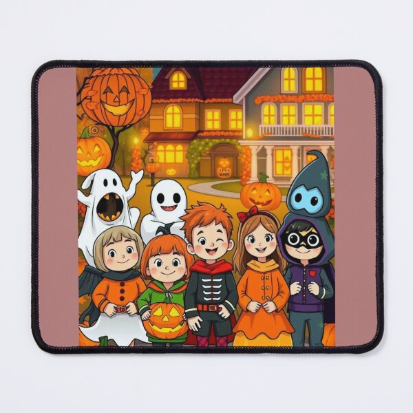 Item preview, Enfants Halloween & lampe citrouille. Halloween Kids & Pumpkin Lamp designed and sold by Drawingshirts.
