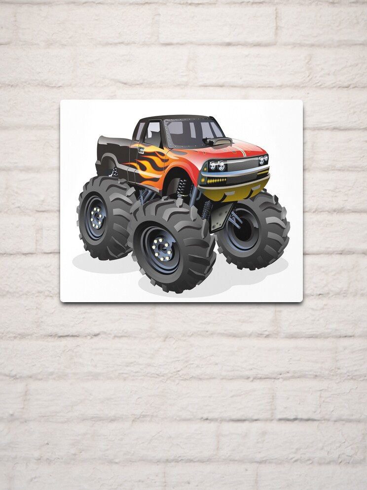 Cartoon Monster Truck Sticker for Sale by Mechanick