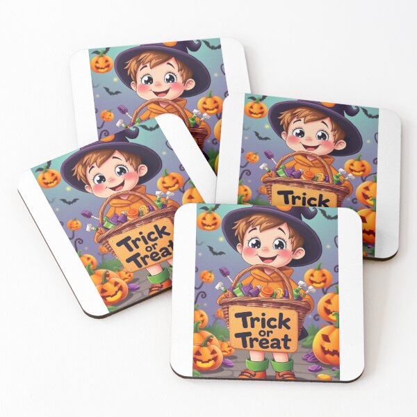 Item preview, Enfant Halloween avec panier de bonbons.  Halloween Kid with Candy Basket designed and sold by Drawingshirts.