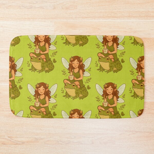 Item preview, Fairy Tea Time on Frog | Cute Green Witchy Sticker designed and sold by WitchPrint.