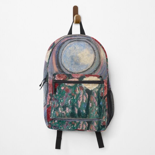Item preview, Moon Dance – Textured Floral Garden Beneath a Radiant Full Moon designed and sold by SometimesyArt.