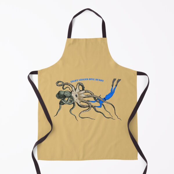 Item preview, Vintage Freediving Diver Interacting with a Giant Octopus URM designed and sold by urmaddad.