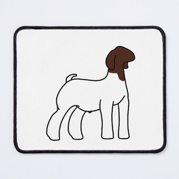 Item preview, Dark Red Traditional Show Goat designed and sold by livestockgraphicsbybrooke.