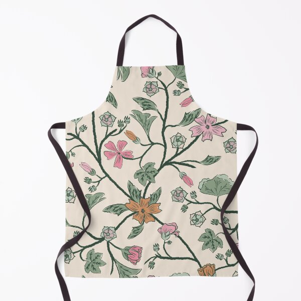 Item preview, Trailing Floral - Mallow - Malva - Sage Green and Muted Pinks and Cream  designed and sold by ArtFisher.