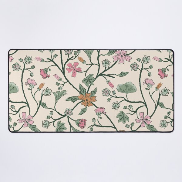 Item preview, Trailing Floral - Mallow - Malva - Sage Green and Muted Pinks and Cream  designed and sold by ArtFisher.