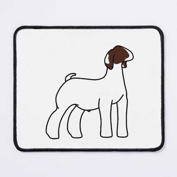 Item preview, Dark Red White-Eared Show Goat designed and sold by livestockgraphicsbybrooke.
