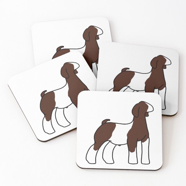 Item preview, Dark Red Paint Show Goat designed and sold by livestockgraphicsbybrooke.