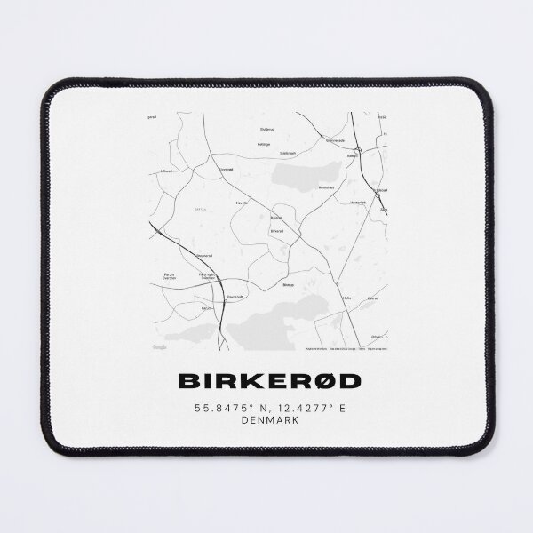 Item preview, Birkerød Map Art – Denmark Travel Stamp in Minimalist Style designed and sold by RM-Journey.