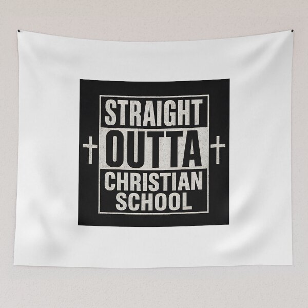Item preview, Straight Outta Christian School-Christian School Student Back To School Tee designed and sold by redboneanon.