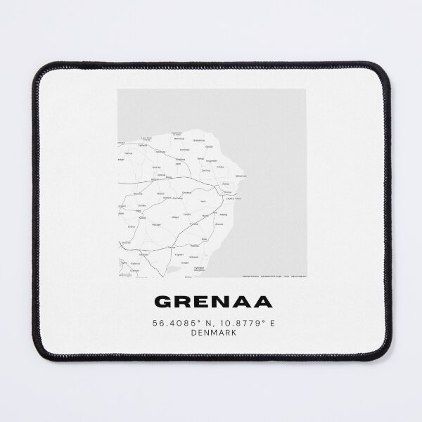 Item preview, Grenaa Denmark Minimalist Map – Monochrome Travel Stamp Design designed and sold by RM-Journey.