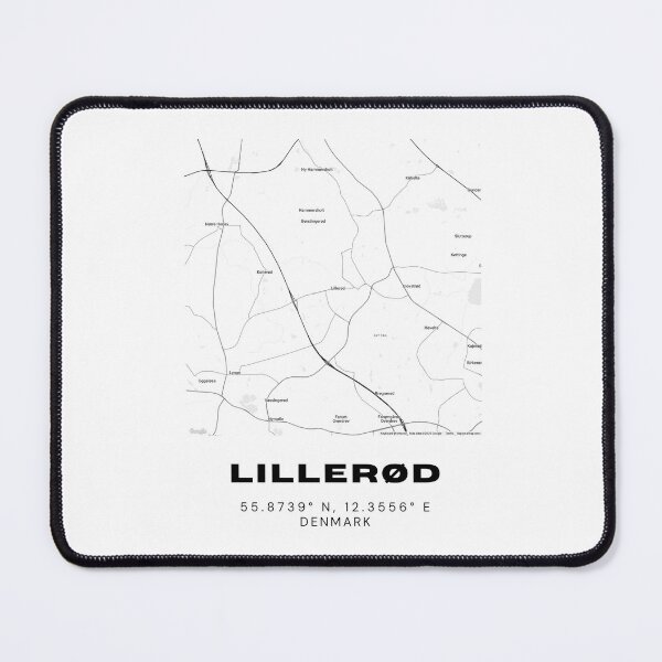 Item preview, Lillerød Denmark Map Print – Minimalist Travel Stamp Art designed and sold by RM-Journey.