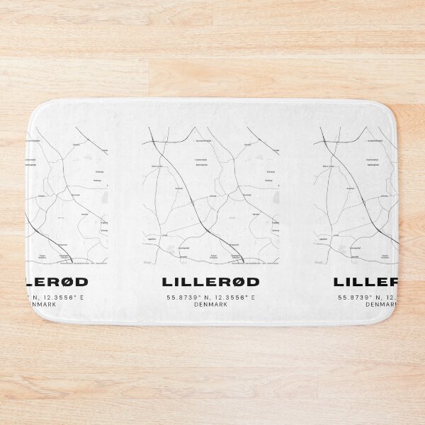 Item preview, Lillerød Denmark Map Print – Minimalist Travel Stamp Art designed and sold by RM-Journey.