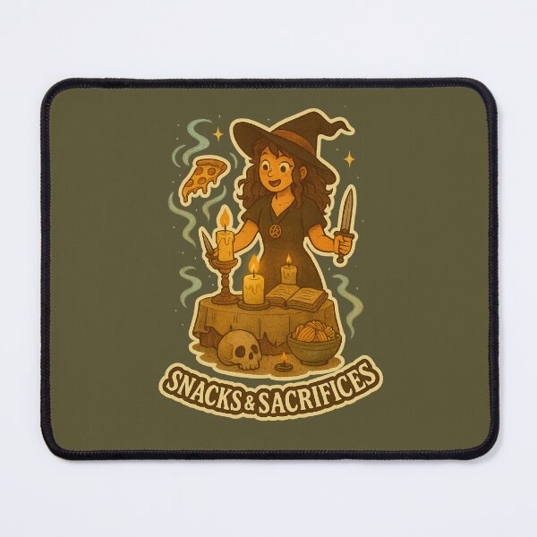 Item preview, Snacks & Sacrifices Sticker | Funny Witchy Humor Urban Magic Design designed and sold by WitchPrint.