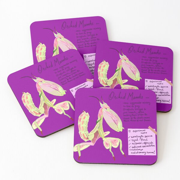 Item preview, Orchid Mantis - purple background designed and sold by Aliens' Messenger.