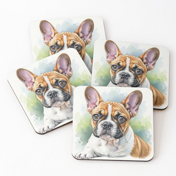 Artikelvorschau, Niedliche französische Bulldogge Welpe Adorable Aquarell Mischling entworfen und verkauft von AdamM00297.