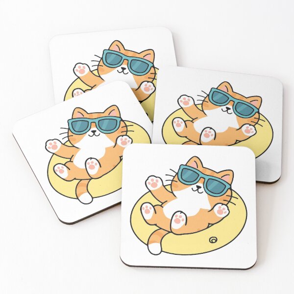 Item preview, Cool cat enjoying summer vacation designed and sold by JonysCreativeDesigns.