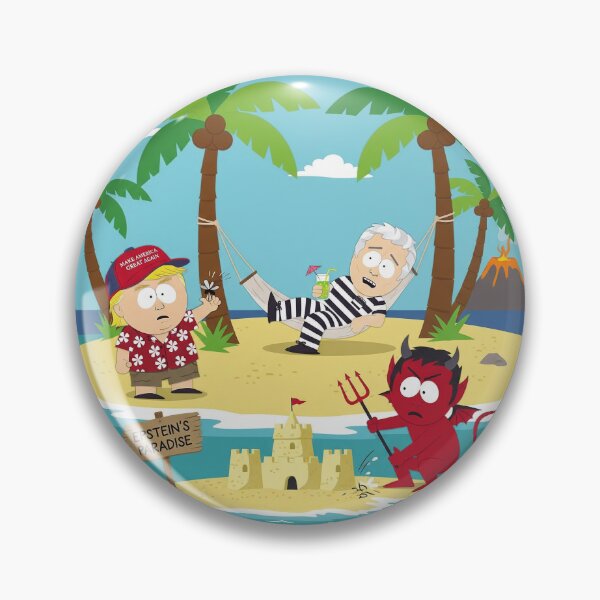 Item preview, South Park Style: Trump, Epstein & Devil Island Satire designed and sold by AdamM00297.