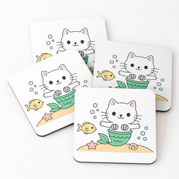 Item preview, Adorable cat being a mermaid designed and sold by JonysCreativeDesigns.