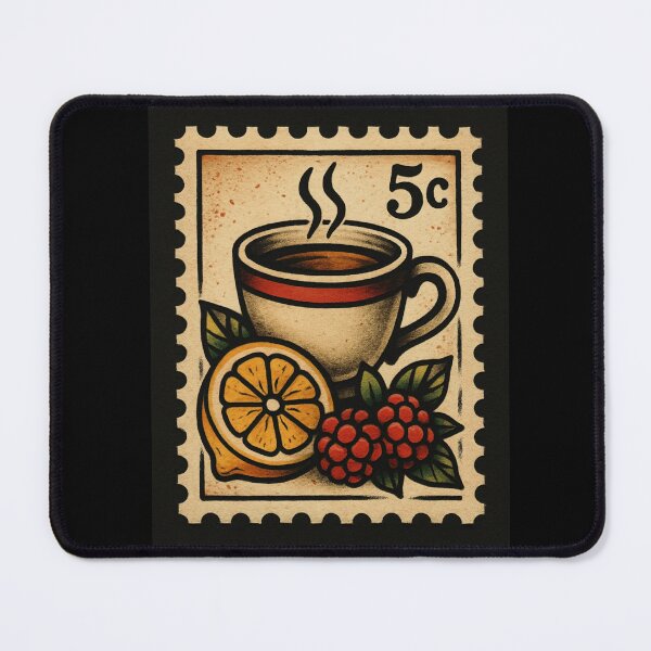 Item preview, Postage Stamp Tea Summer Vibes Gardener Tattoo Artist Retro Poster Garden Vintage designed and sold by Wild Blood Designs.
