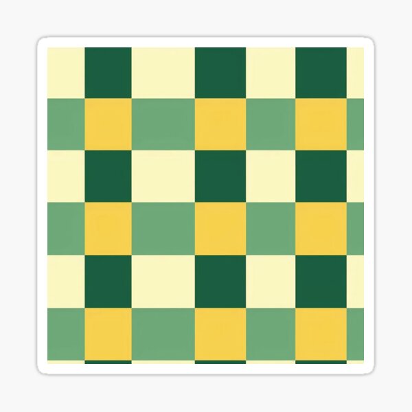 Item preview, Midcentury Color Block | Yellow Green Retro Checkerboard designed and sold by SouthPrint.