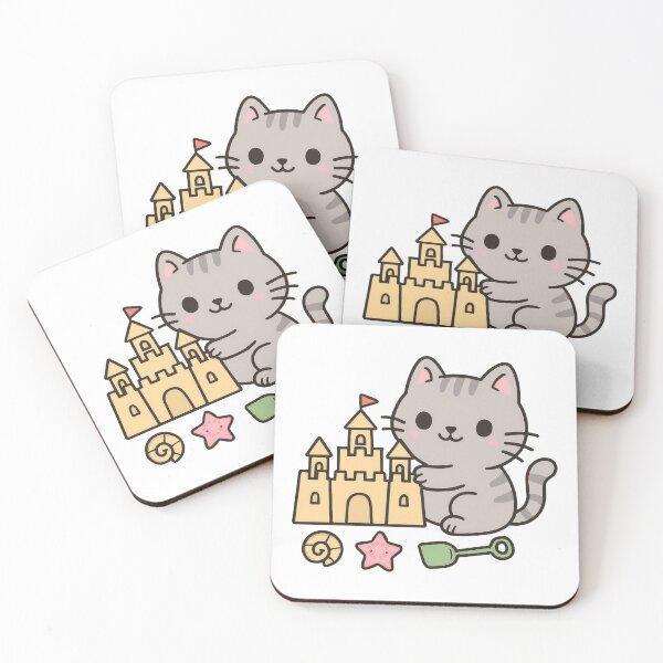 Item preview, Adorable cat building a sandcastle designed and sold by JonysCreativeDesigns.