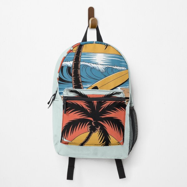 Item preview, Beach vintage sunset with wave and surfboard designed and sold by VibrArtco.