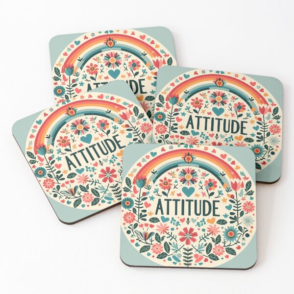 Item preview, Flower Circle: Attitude Rainbow - Scandinavian Folk Art by heidiannemorris © designed and sold by FOLK ART FUSION by heidiannemorris.