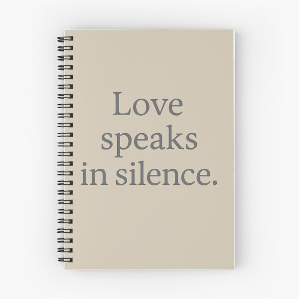 Item preview, Love Speaks in Silence" – Inspirational Quote Art designed and sold by StudioBy-ColorNest.
