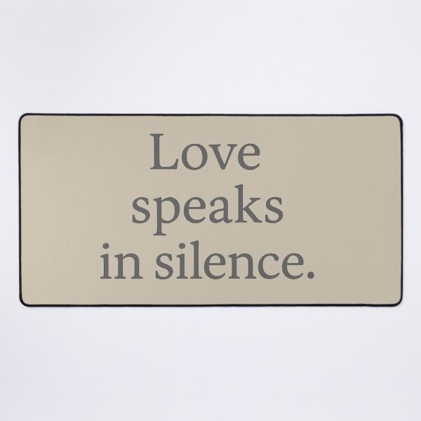 Aperçu de l'œuvre « L'amour parle en silence » – Citation inspirante créée et vendue par StudioBy-ColorNest.