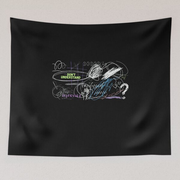 Item preview, lost,don't understand,depressed and confused scribble designed and sold by mariana adel.