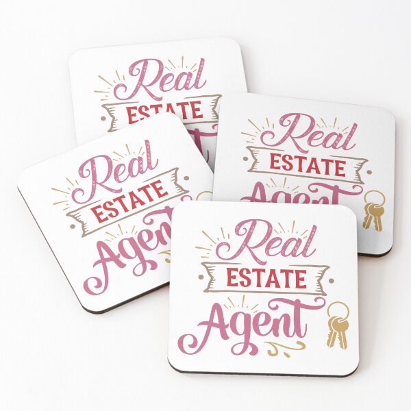 Item preview, Vintage Script Real Estate Agent Design – Keys & Banner Graphic designed and sold by NotaryLife.