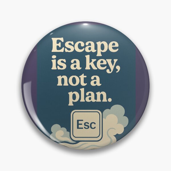 Item preview, Escape is a key, not a plan! designed and sold by dtvescape.