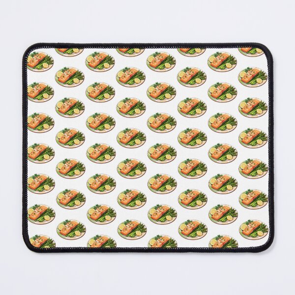 Item preview, Salmon Asparagus Lemon Plate designed and sold by New-School-Wave.