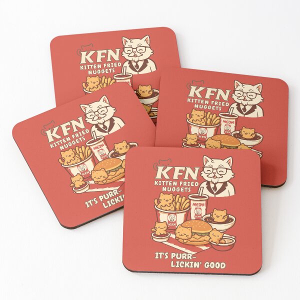 Item preview, KFN – Kitten Fried Nuggets New Menu – It’s Purr-Lickin’ Good designed and sold by myanko.