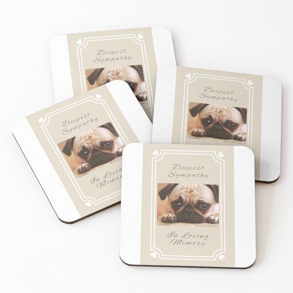 Item preview, DEEPEST SYMPATHY, CARD, PUG DOG, MEMORIAL  designed and sold by AASparksDesigns.