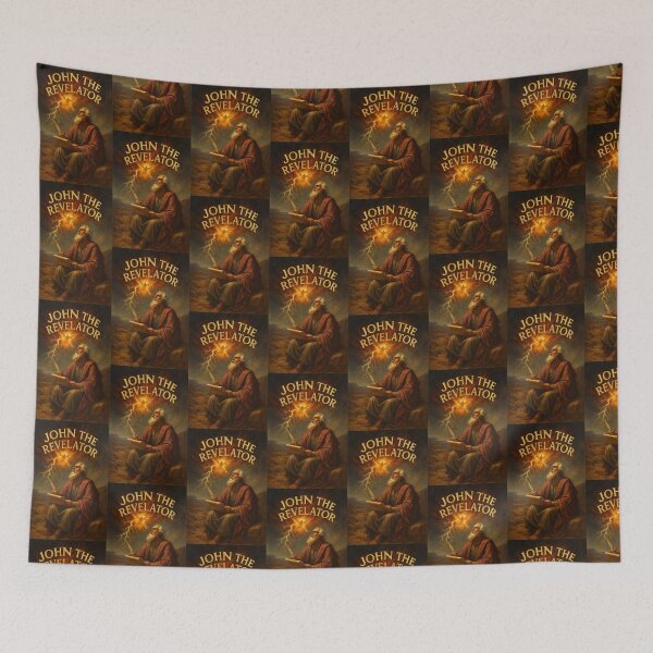 Item preview, John writing the Book of Revelation  designed and sold by TruthoverTrends.